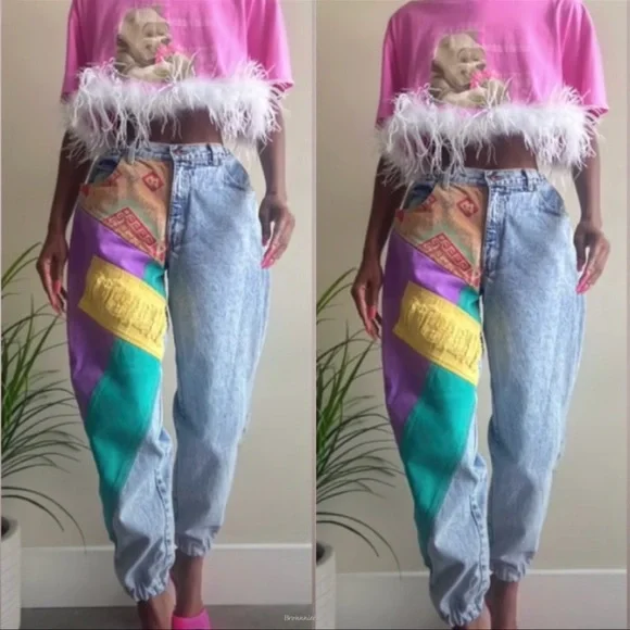 Vintage patchwork jeans - Picture 1 of 5